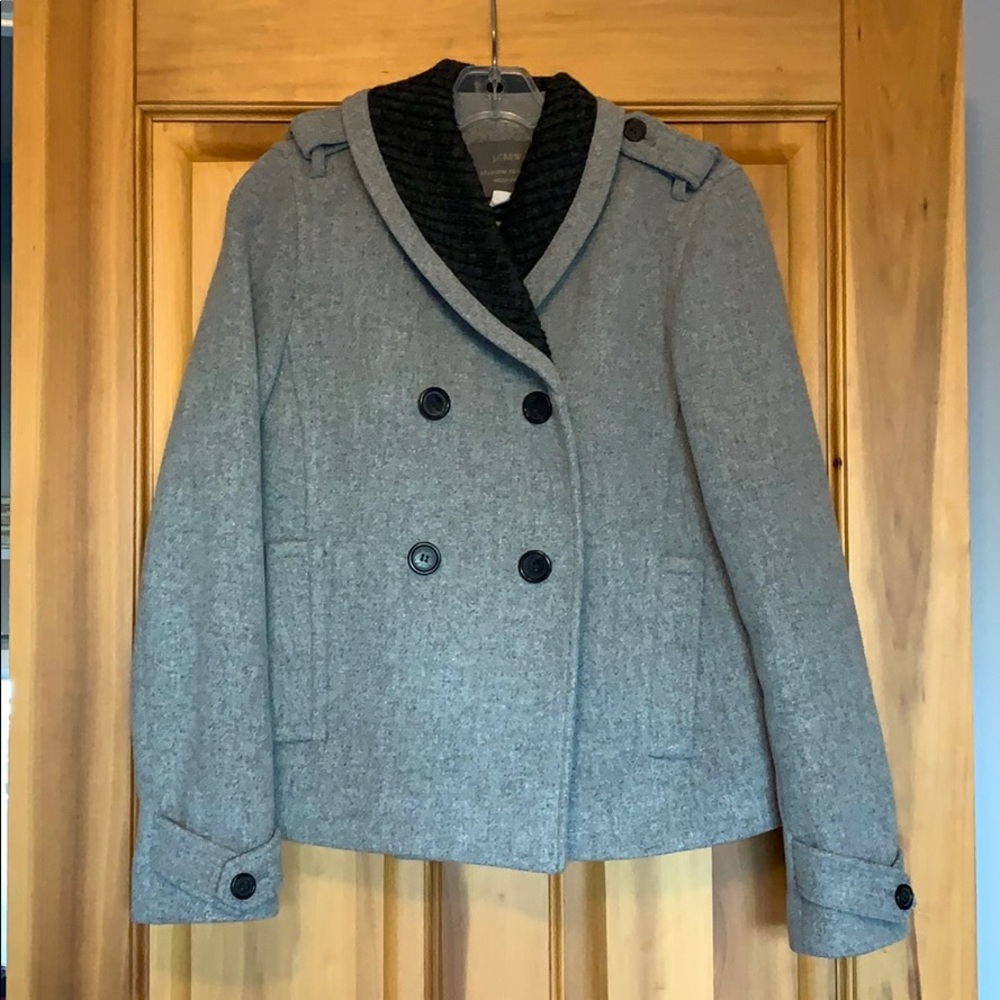 J. Crew Grey Stadium Wool Jacket